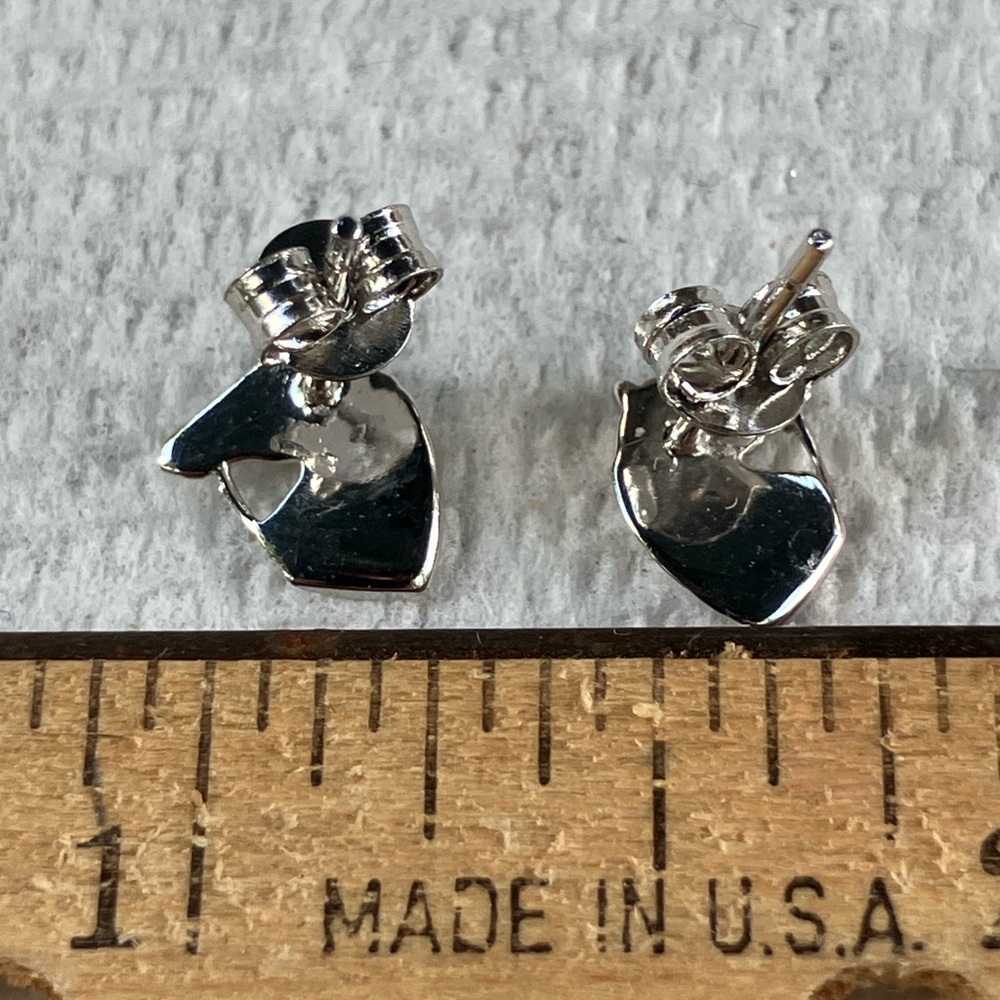 Tiny Sterling Silver Horsehead Stud Earrings - image 4